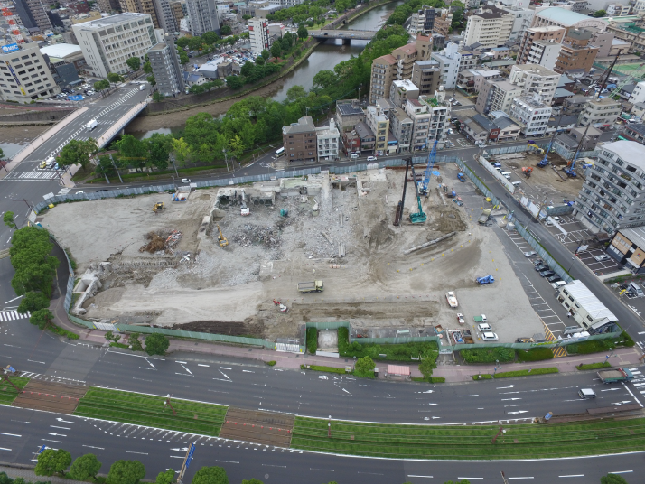 旧鹿児島市立病院地下部解体工事