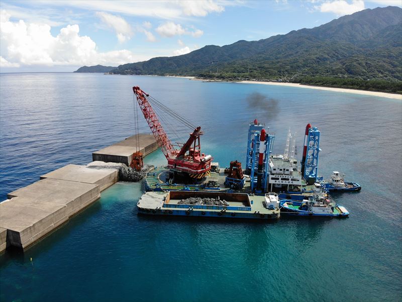 屋久島永田港災害復旧工事について