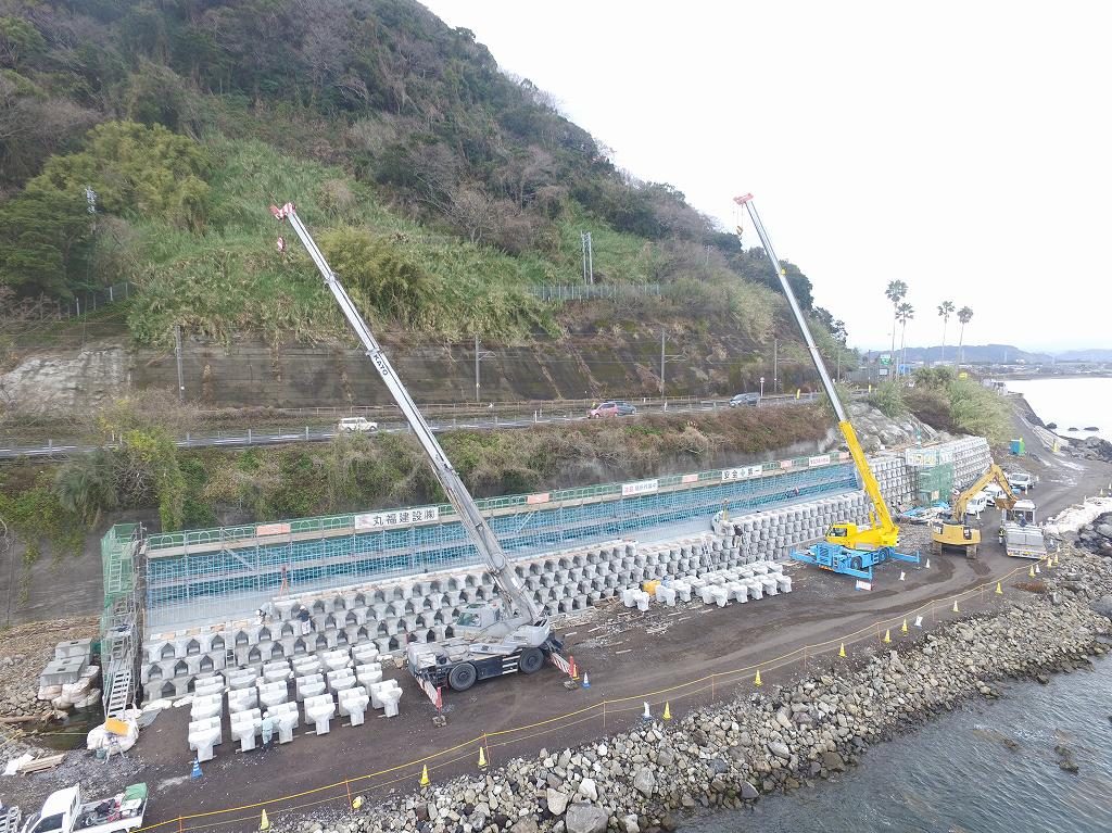 鹿児島10号白浜地区改良3工区工事