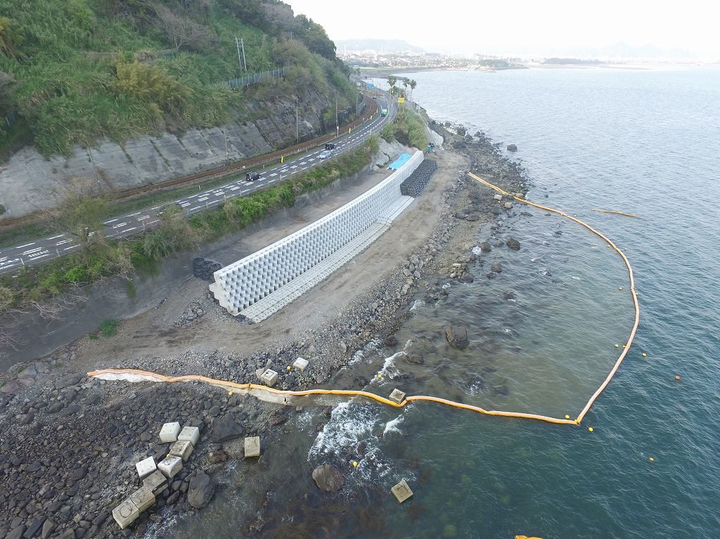 鹿児島10号白浜地区改良3工区工事